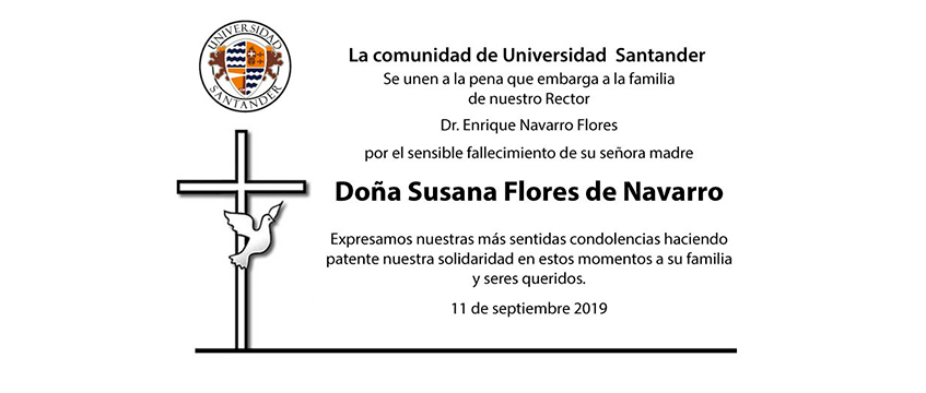 Nuestro pésame al Dr. Enrique Javier Navarro Flores